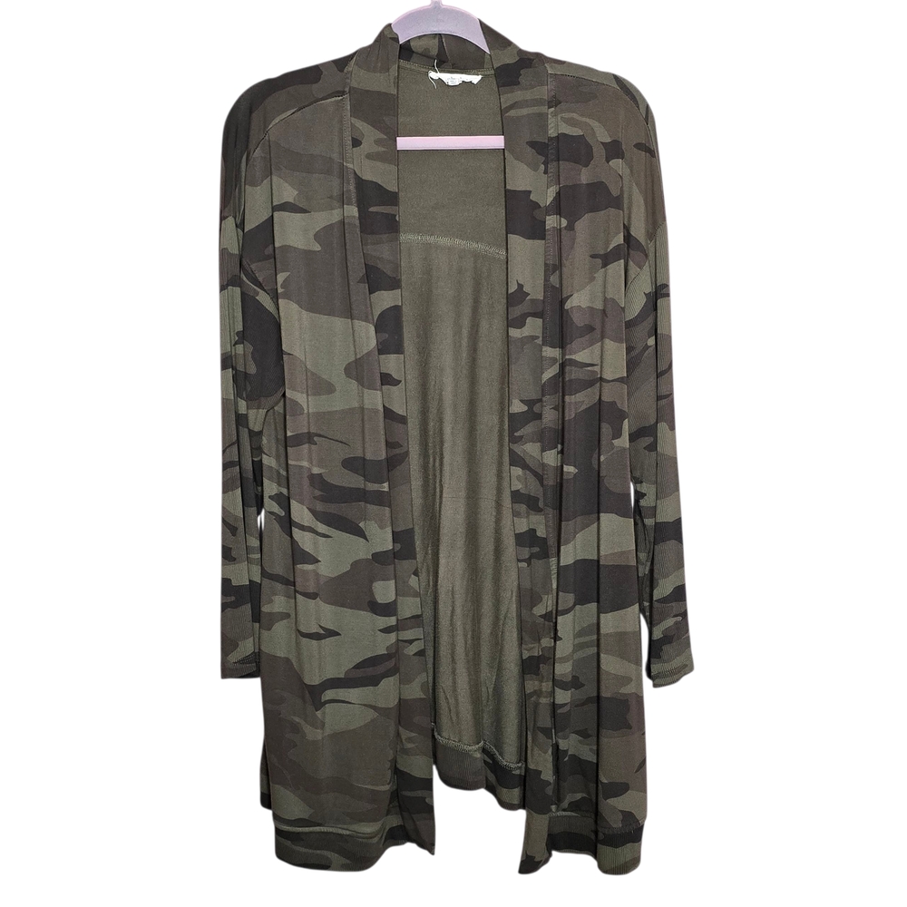 Workshop Republic Camo Cardigan Duster With Pockets Casual 1X
